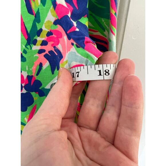 Lilly Pulitzer Women's S Mini Dress 3/4 Sleeve Marlowe Island Time Cotton Shift - Picture 8 of 9
